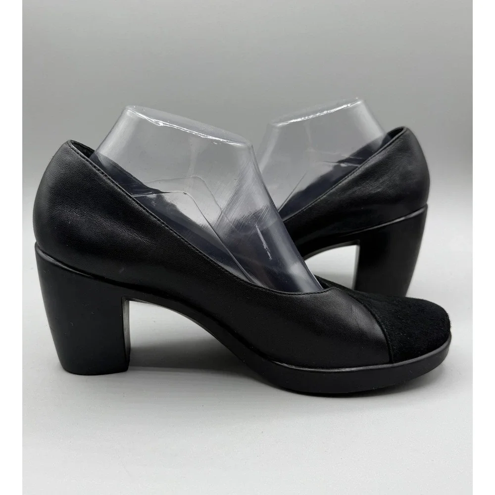 Dansko Tuttie Black Leather Suede Slip-On Comfort Pump Shoes Size 40/US 9.5 - 10